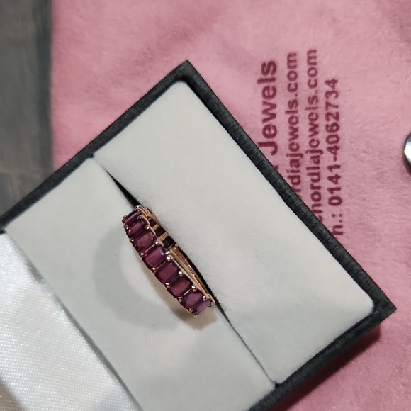 Eternity rhodolite garnet ring - Picture 3 of 4